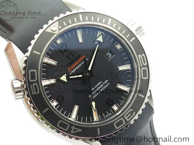 1221 Planet Ocean Pro Ceramic Bezel 45mm 1:1 OMF Best Edition On Rubber Strap A8500 (Black Balance Wheel) MoistureWicking 8136